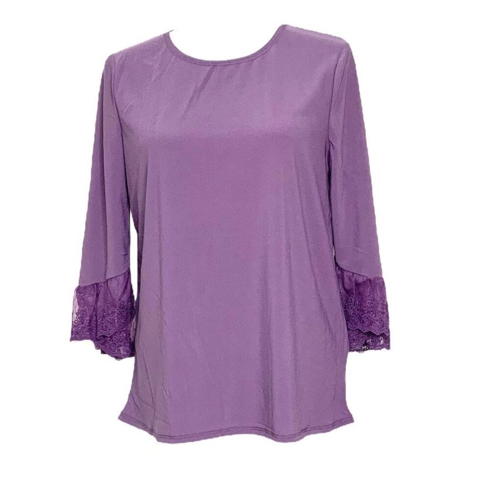 Love Scarlett Tops Long Sleeve Neck Women's Blouses Violet Kiss Size M - Picture 1 of 11